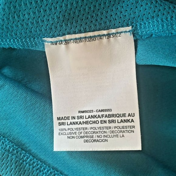 Nike Dri-Fit Athletic T-Shirt Men's XL Turquoise Short Sleeve Casual Running - Picture 7 of 9